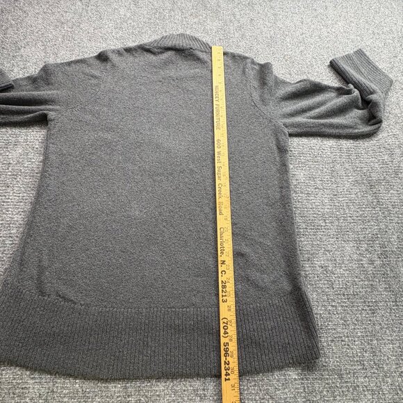 LOFT Sweater Womens L Gray Long Wide Sleeves Mock Neck Tunic Jumper Cozy Comfy - Picture 10 of 11
